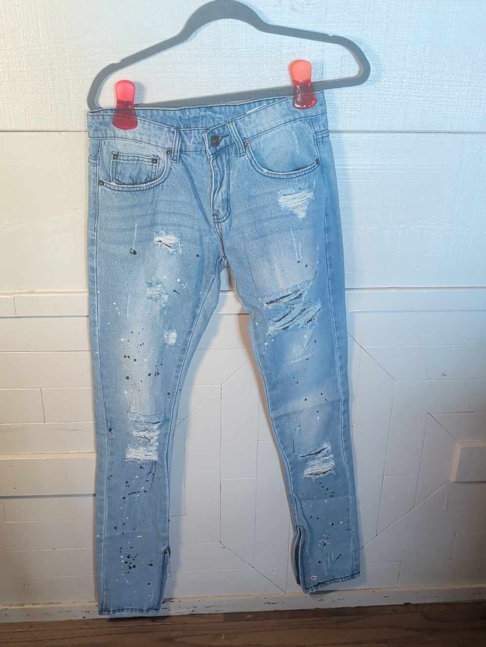 Young & Reckless Light Blue Distressed Skinny Jeans